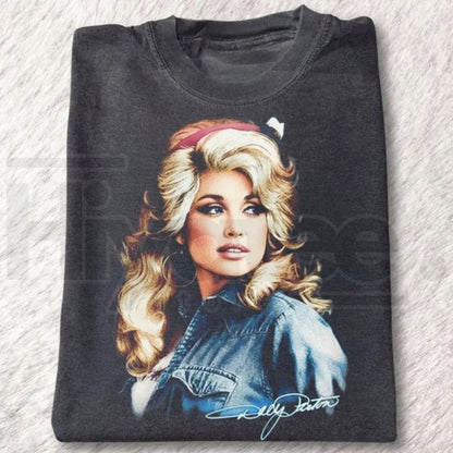 Vintage Dolly Parton Graphic Tee – 80s Country Music Shirt, Retro Unisex Streetwear Top