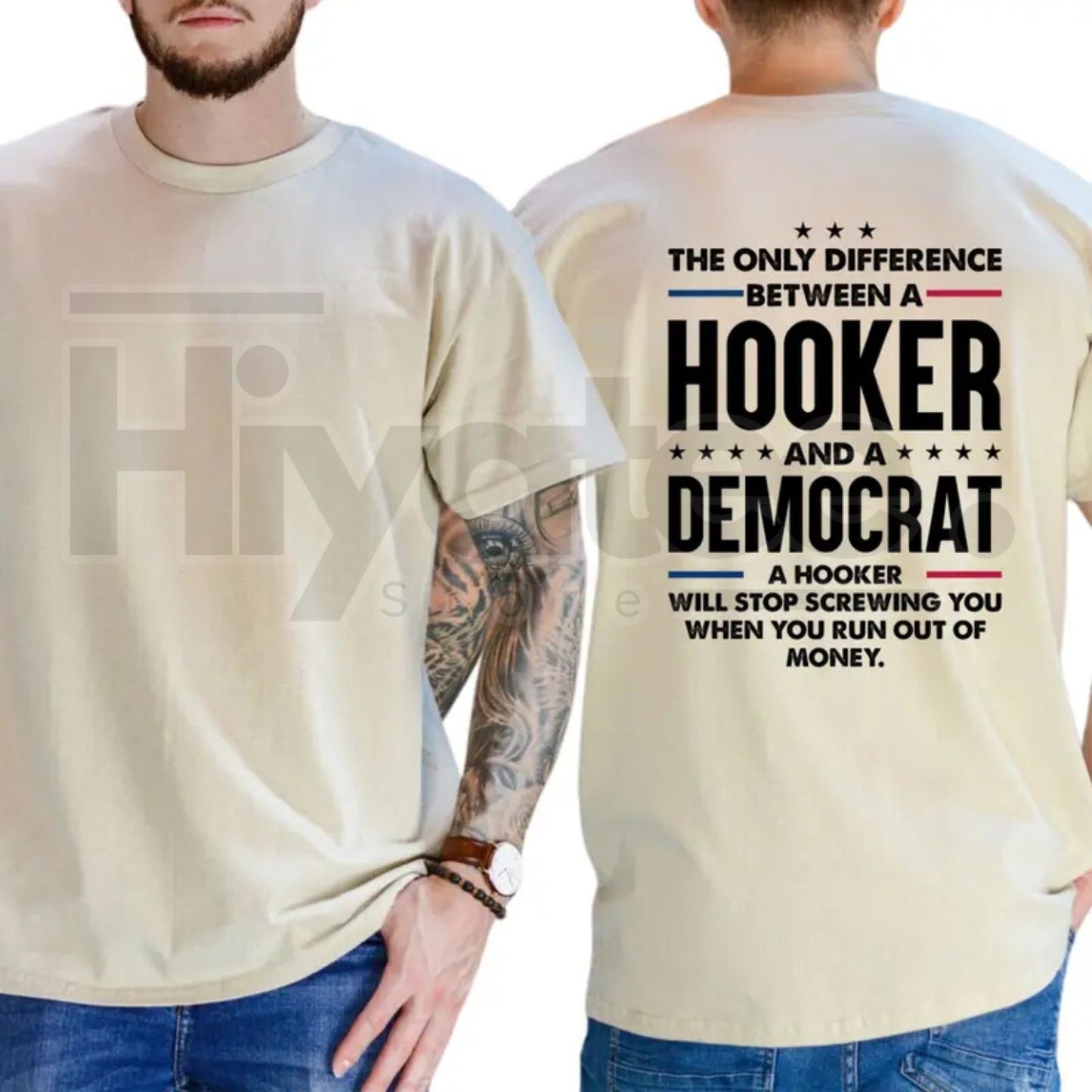 "The Only Difference" – Bold Sarcastic Political Parody Unisex Top