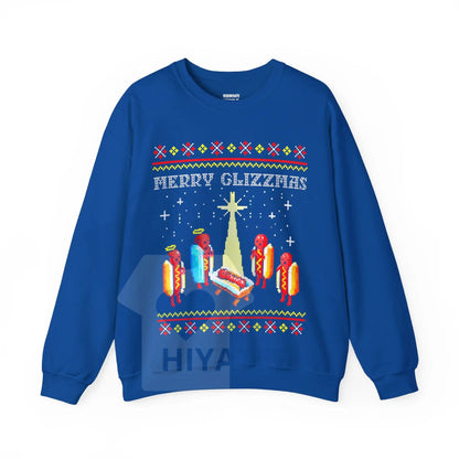 Merry Glizzmas Christmas Sweatshirt: Funny Ugly Christmas Sweater Glizzy Holiday Shirt Gift, Meme Crewneck
