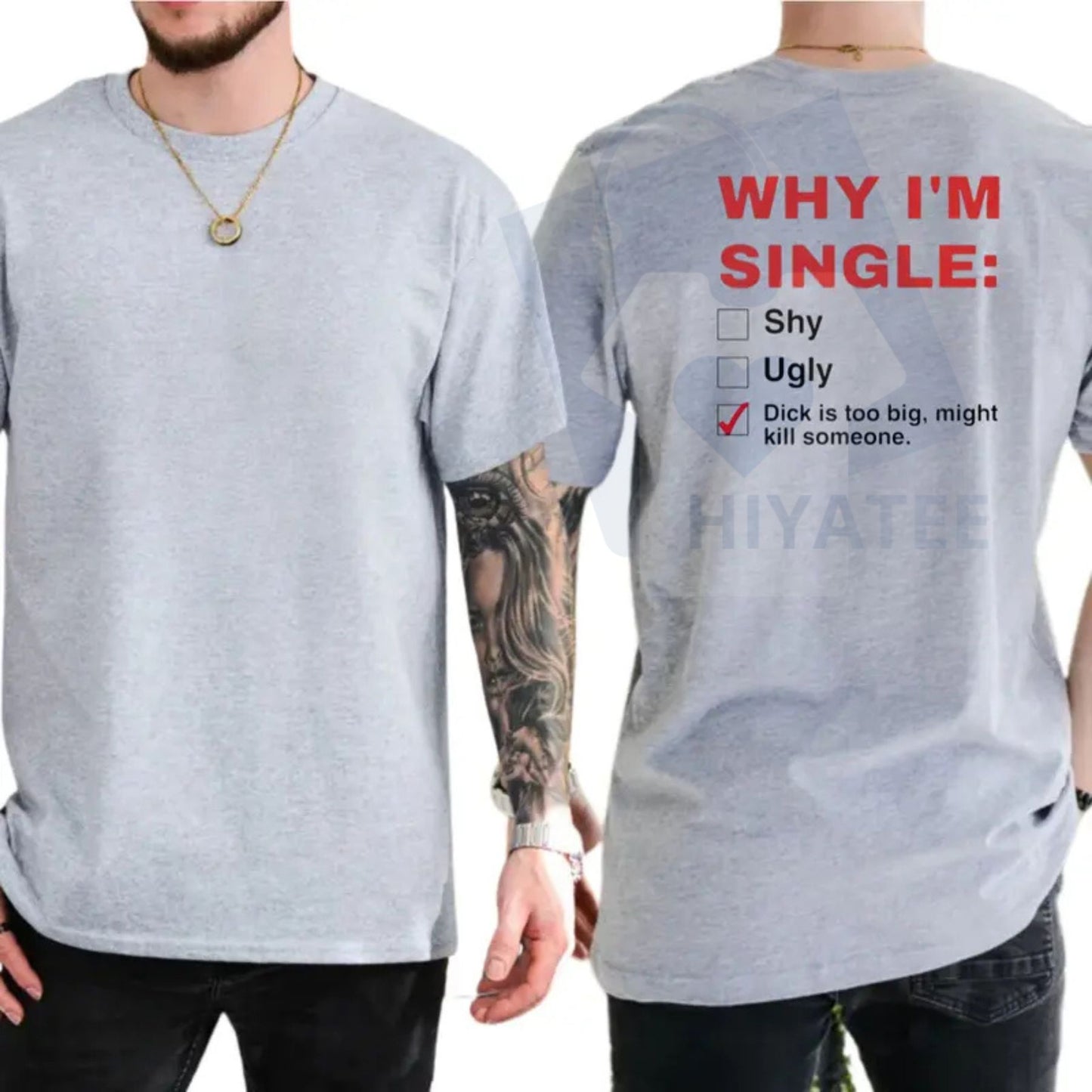 "Why I'm Single" T-Shirt – Funny Humor Adult Graphics Tee Casual Menswear