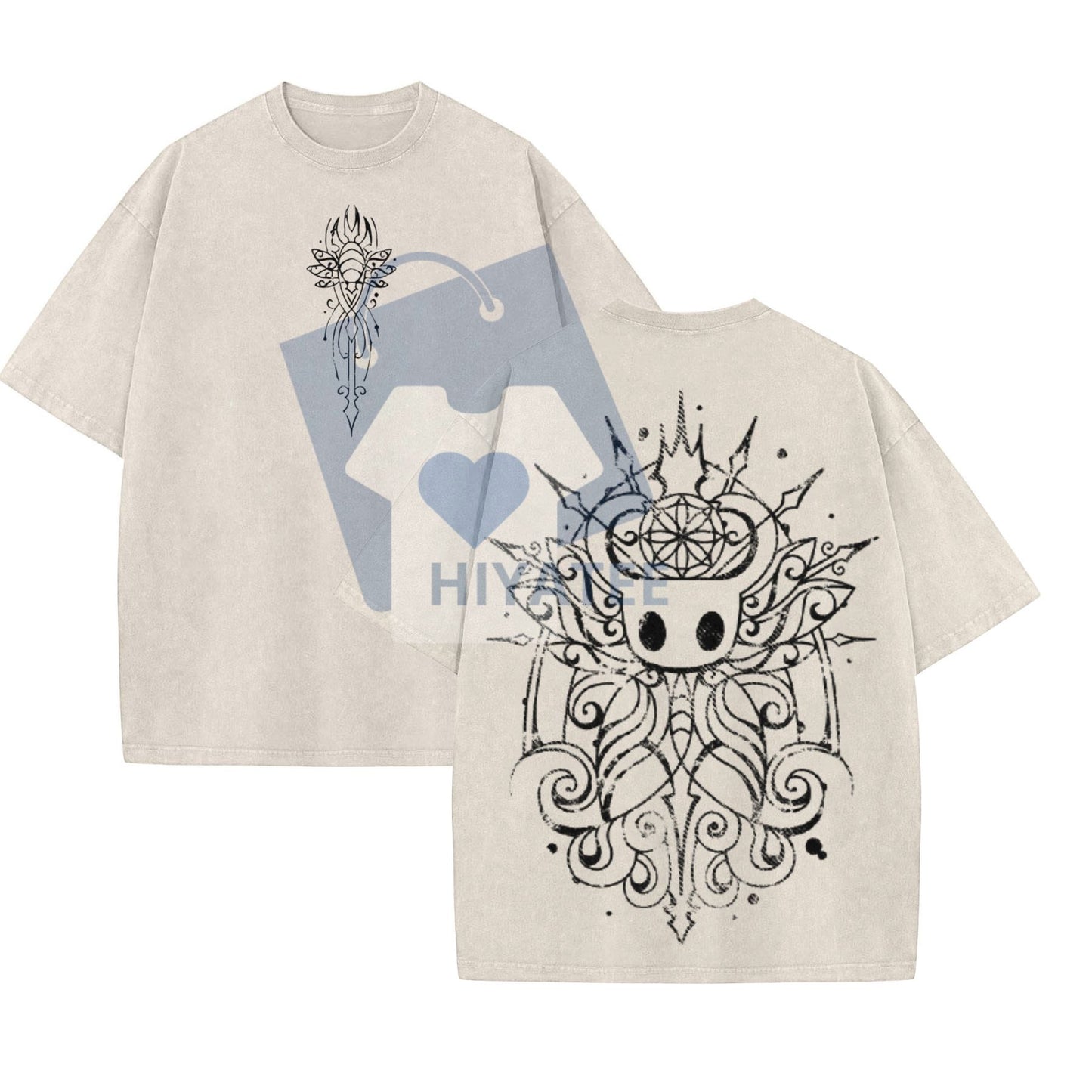 Hollow Knight Game T-Shirt – Washed Oversized Graphic Tee,