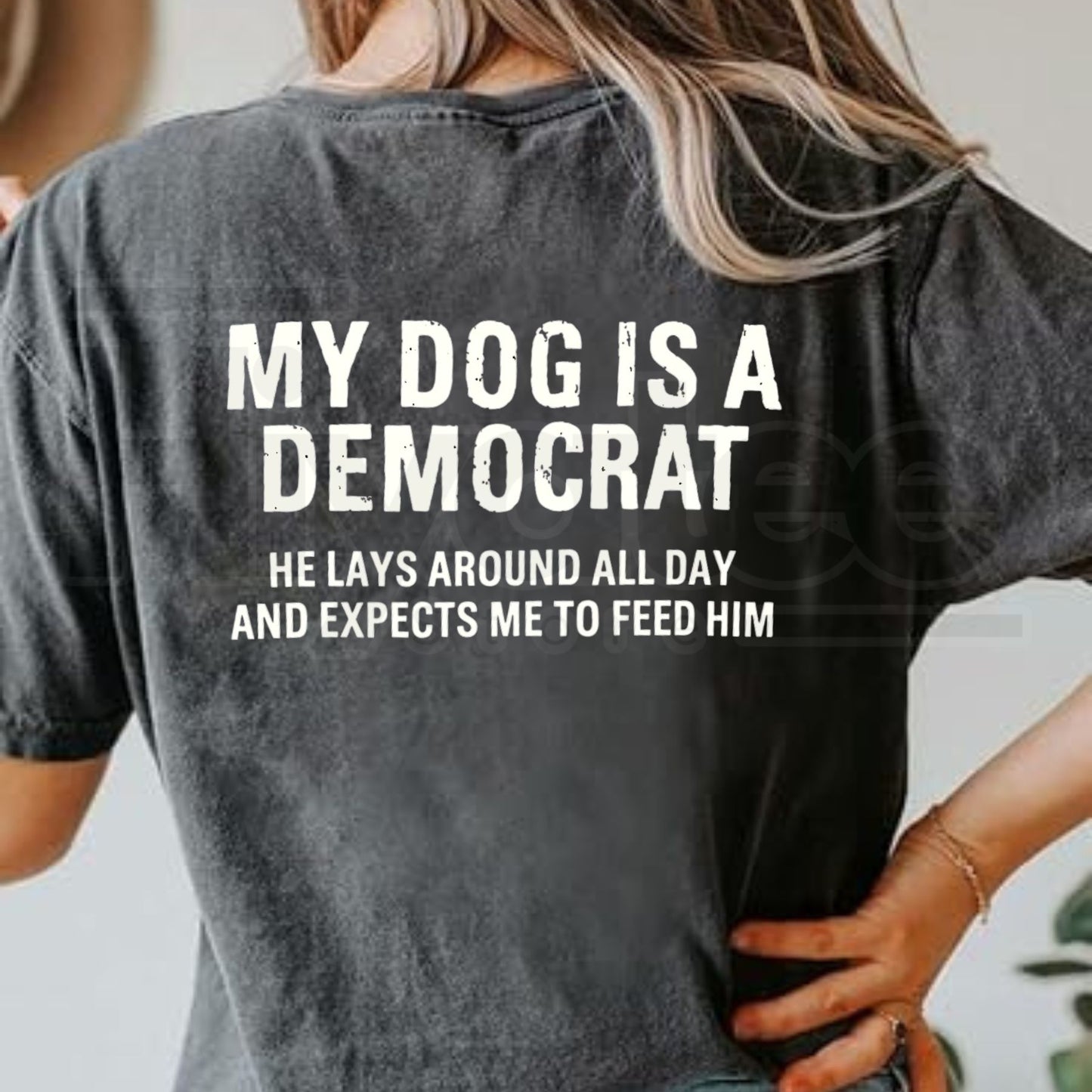 My Dog Is A Democrat Funny Political Shirt – Sarcastic Pet Lover Graphic Tee