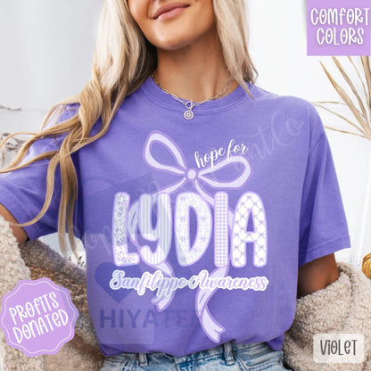 Hope For Lydia T-shirt – Supportive Charity Tee, Custom Event Crewneck, Awareness Gift