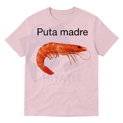 Unhinged Shrimp Meme Graphic Tee – Absurdist Internet Humor Viral Shrimp Joke Shirt
