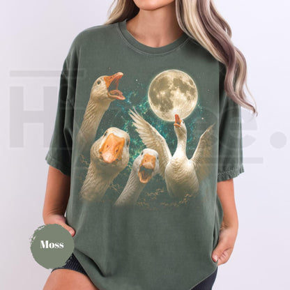 Vintage Goose Moon Shirt Silly Goose Graphic Tee