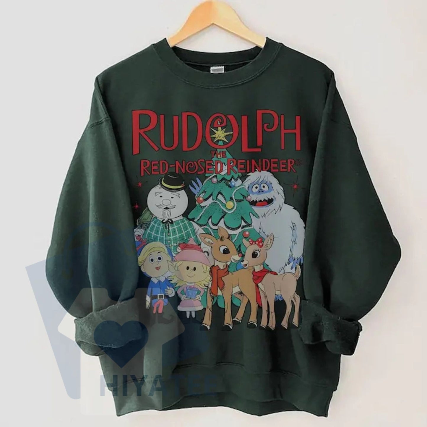 Vintage Rudolph Sweatshirt Christmas Crewneck: Retro Rudolph The Red Nosed Reindeer Shirt, Vintage Christmas Holiday Pullover