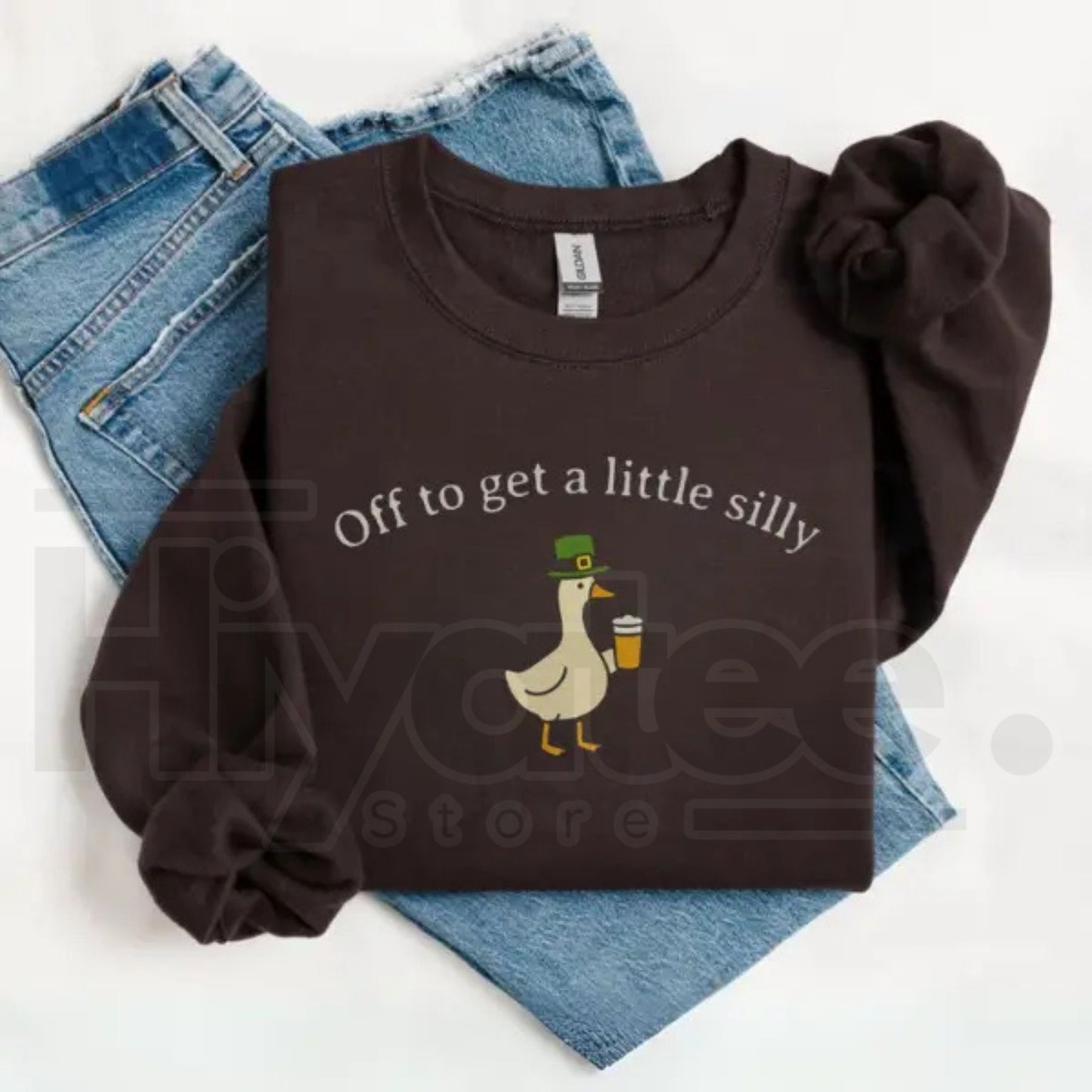 Comfort Colors St. Patrick’s Day Goose Sweatshirt: Funny Irish Crewneck