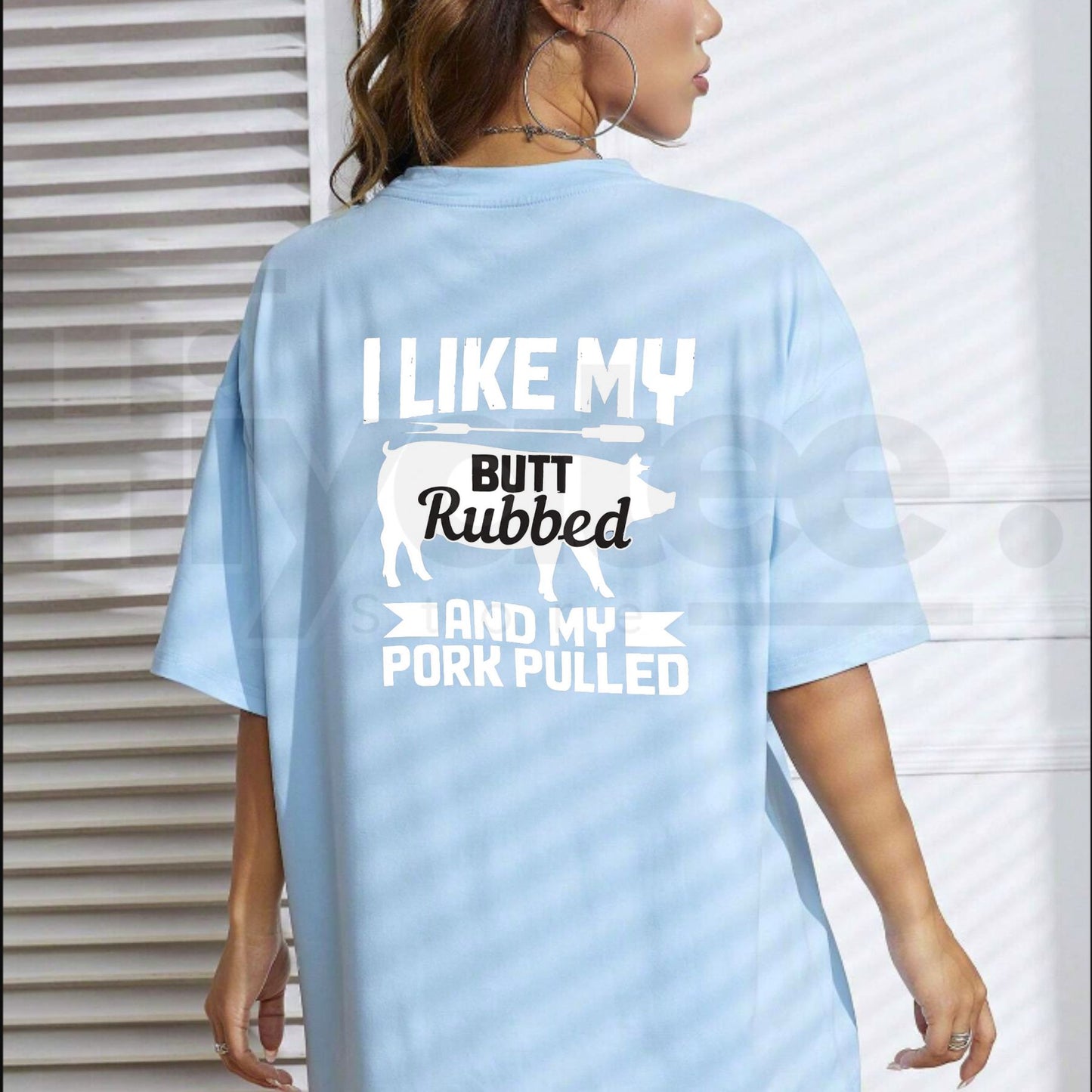 I Like My Butt Rubbed Funny Barbecue T-Shirt – Novelty Grilling Graphic Tee
