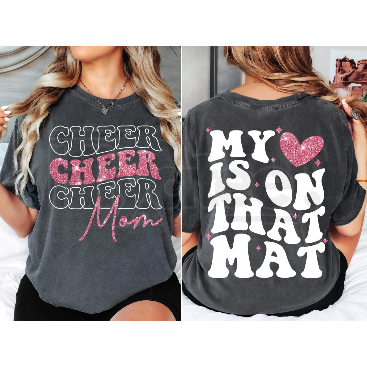 "Cheer Mom" Game Day T-Shirt – Sparkling Cheerleader Competition Graphic Tee