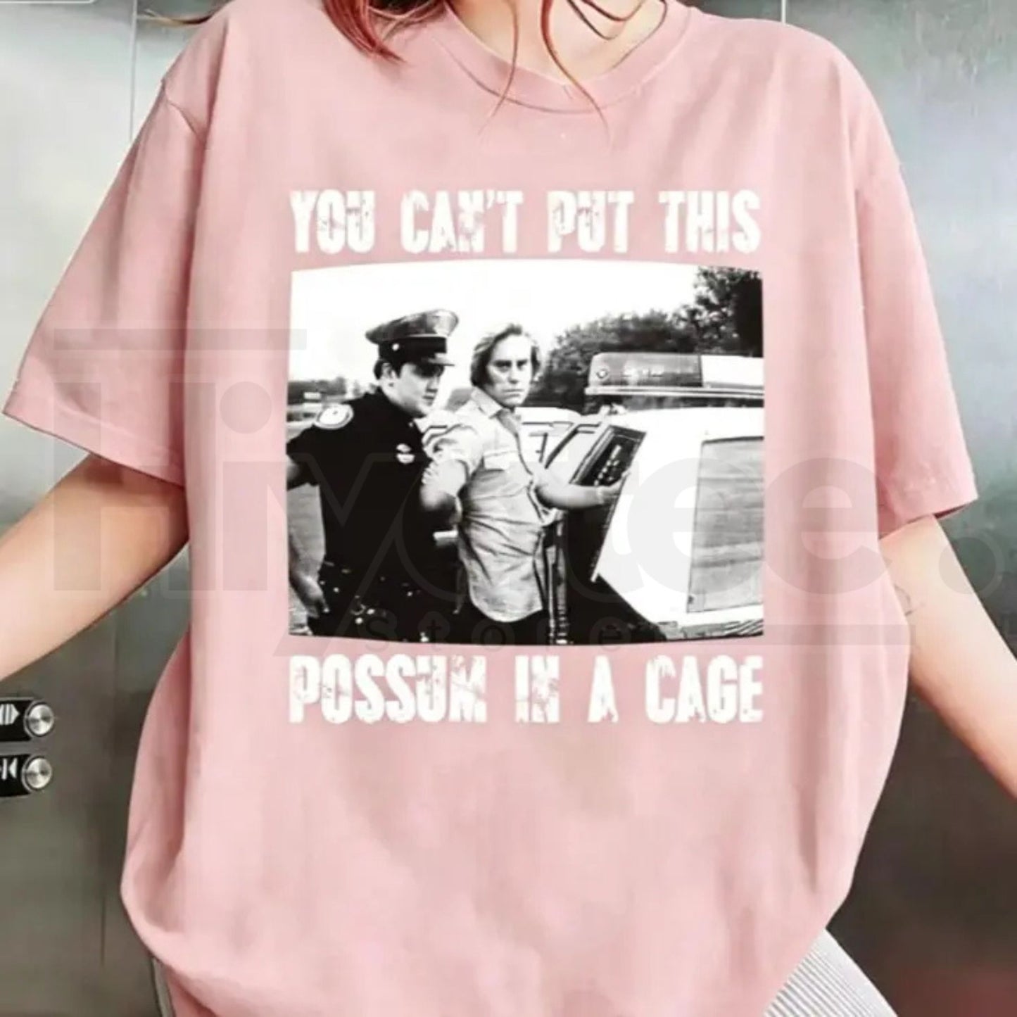 You Can’t Put This Possum In A Cage T-Shirt – Funny George Jones Arrest Graphic Tee