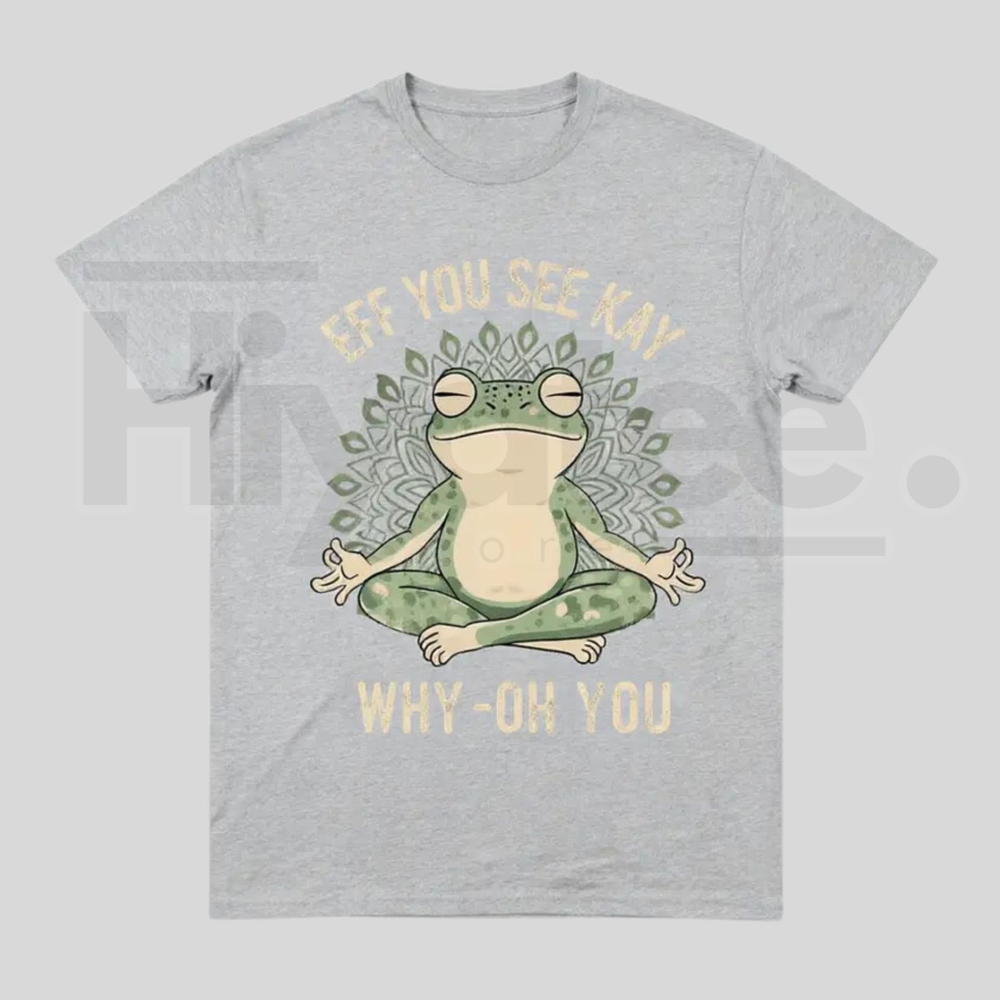 "EFF YOU SEE KAY" Frog Meditation – Funny Retro Sarcastic Graphic Top