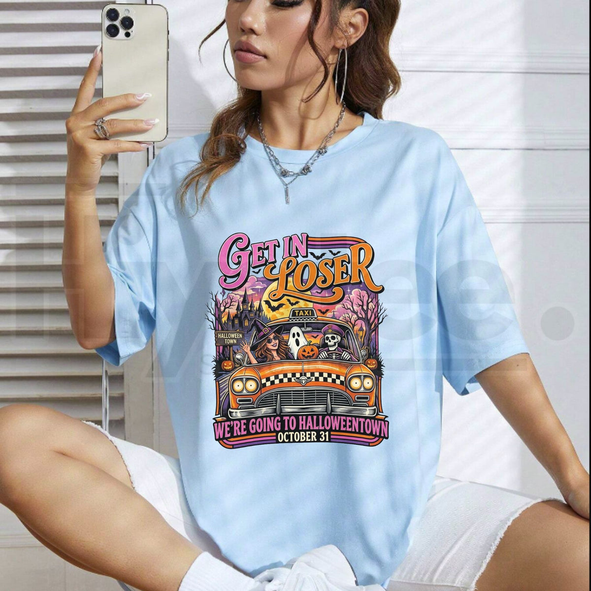 Going To Halloweentown Graphic T-Shirt – Spooky Retro Halloween Travel Tee