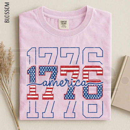 Comfort Colors 1776 Land of the Free Shirt – 250th America Anniversary Independence Day Tee, Fourth of July Gift