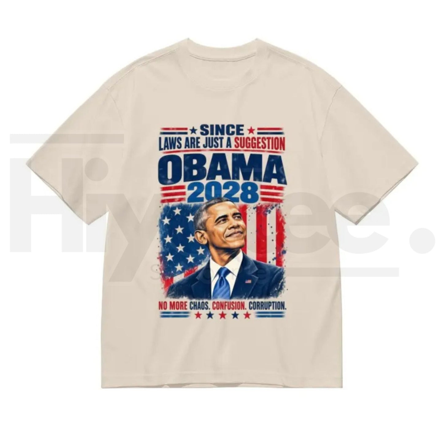 Obama 2028 Typography T-Shirt