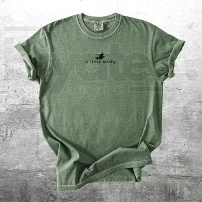 Witch Halloween Shirt A Little Witchy Spooky Season Trendy Oversize Tee