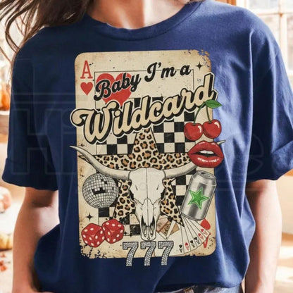 Comfort Colors® Trendy Cowgirl T-Shirt – Retro Wild Card Collage Tee, Wild West Graphic Quotes Country Shirt