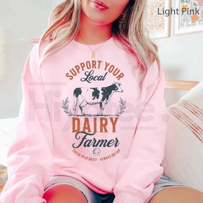 Eat Local Breastfeeding Sweatshirt: Funny Moms Boobery Crewneck for Nursing Moms