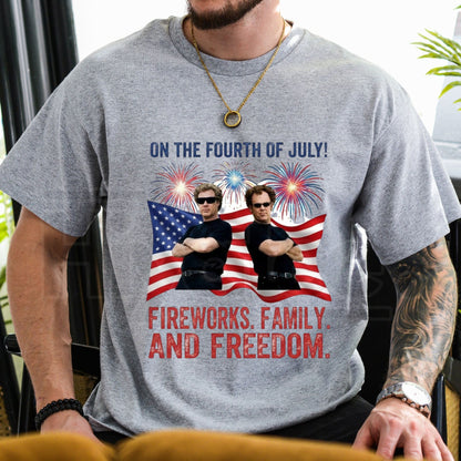 "Boats, Hoes, and Freedom" – Funny 4th of July Oversized Graphic Top