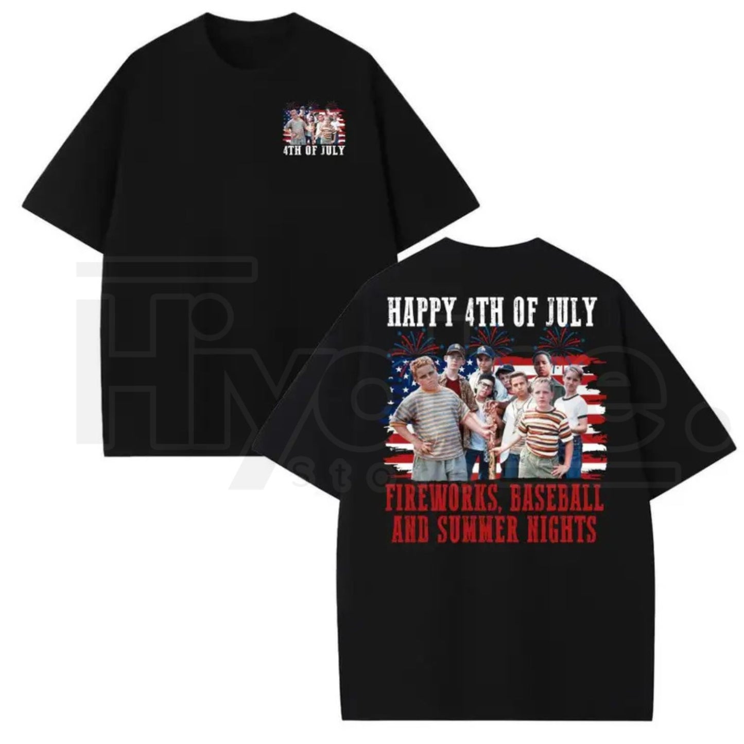 The Sandlot 4th of July T-Shirt – 1990s Movie Baseball Squad Independence Day Tee
