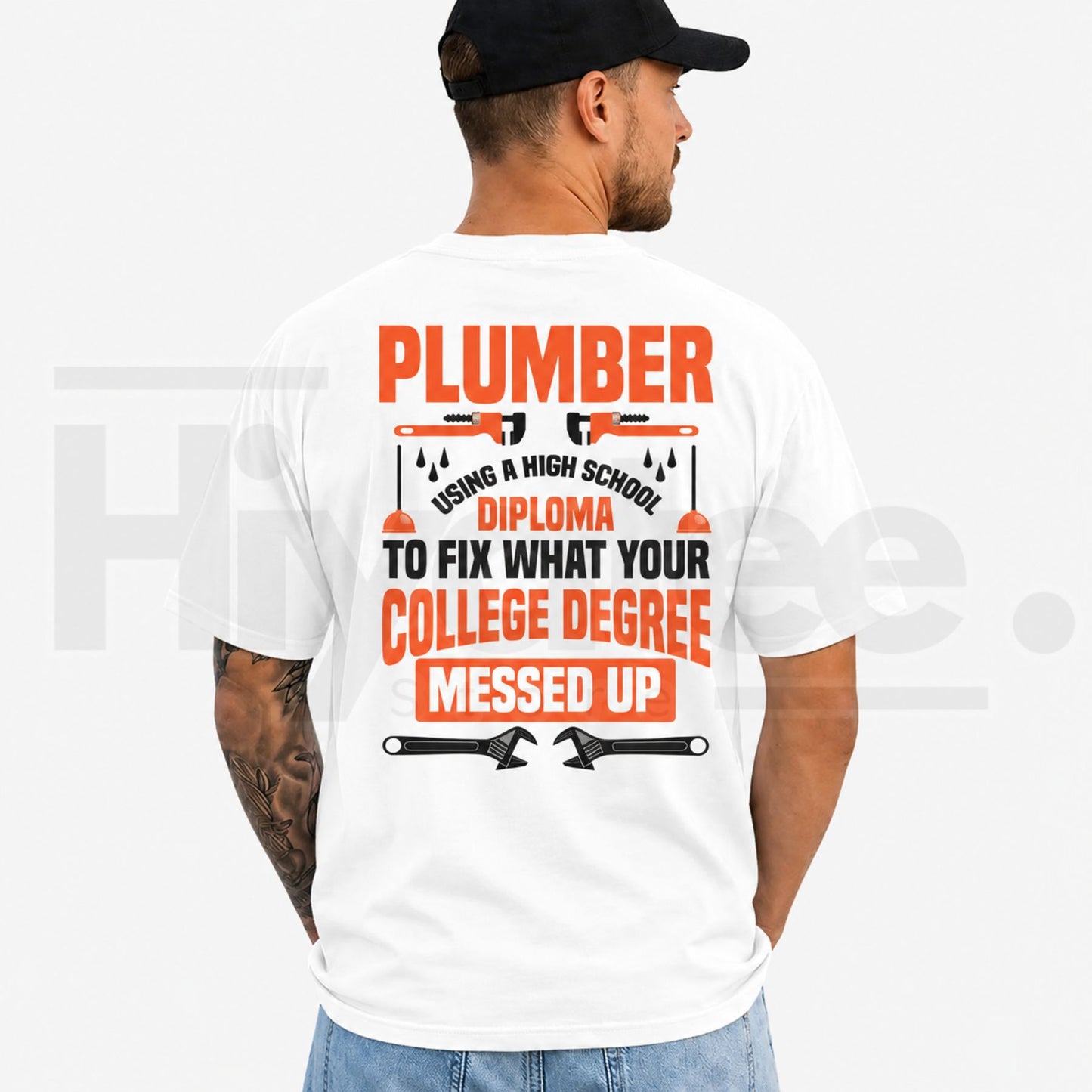 Funny Plumber Shirt – My Diploma Is To Fix What Your College Degree Messed Up Tee