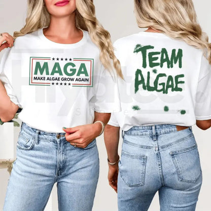 Make Algae Great Again T-Shirt – Funny Green New Deal Parody Environmental Graphic Tee