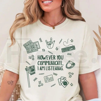 Comfort Colors® Everyone Deserves Communication T-Shirt – Speechie AAC & SPED Inclusion Tee