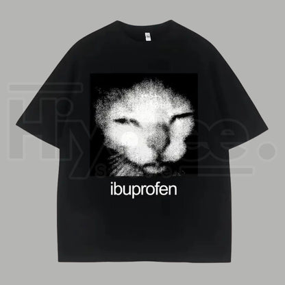 "Ibuprofen Cat Meme" – Funny Vintage Y2K Streetwear Graphic Top