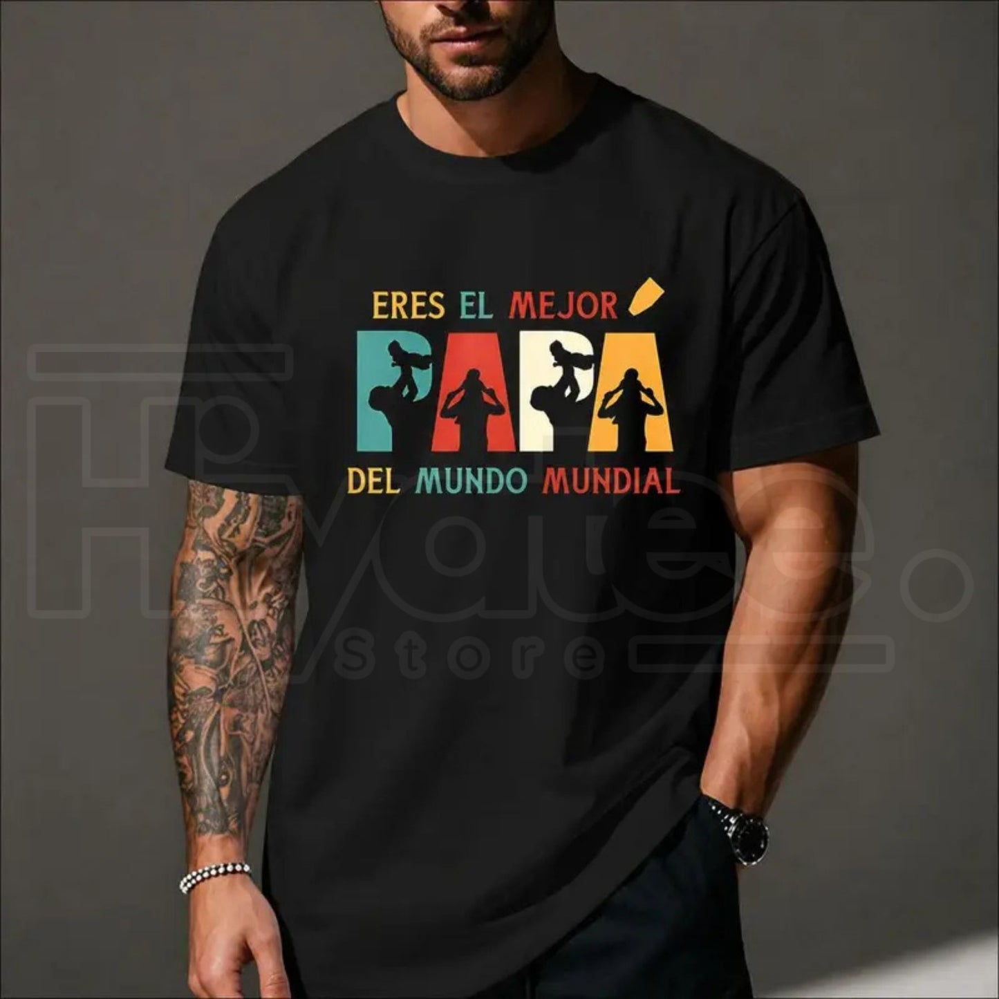 Eres El Mejor Papa Spanish Graphic T-Shirt – Vintage Father's Day Gift for Dad
