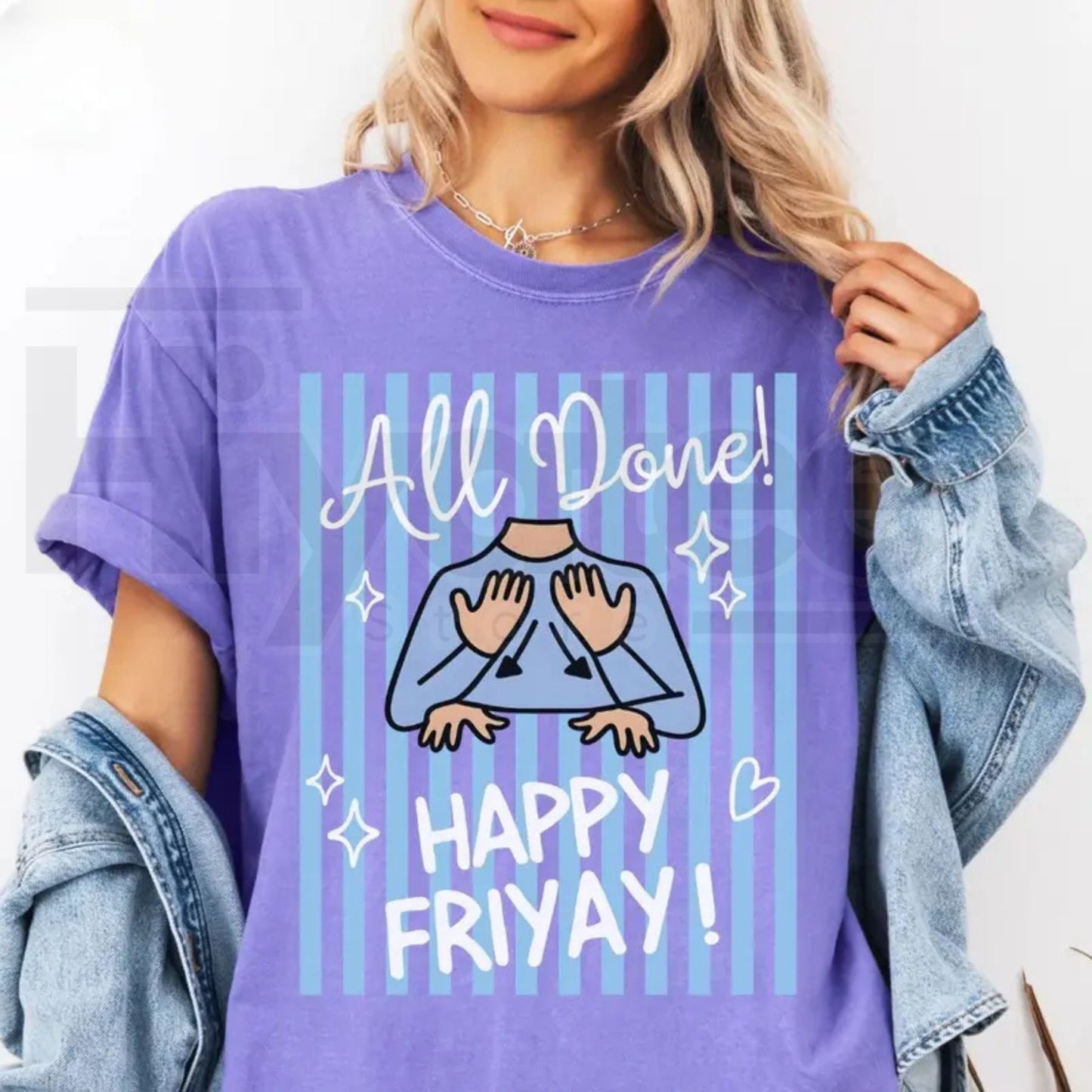 Comfort Color ASL Happy Friyay Shirt SPED Teacher Sign Language Tee