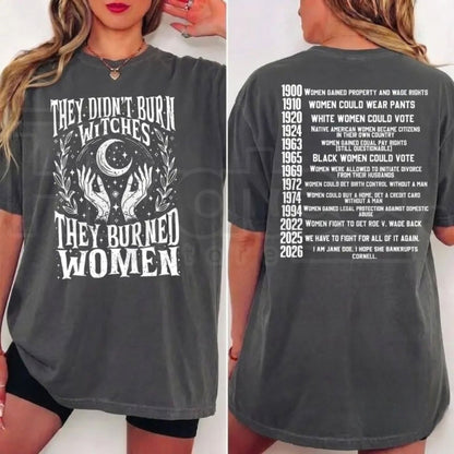 Witch-Themed Women's Rights 2026 T-Shirt – Feminist Graphic Tee