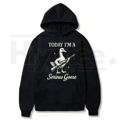 "Choose Violence" Serious Goose – Quirky Animal Art Funny Slogan Graphic