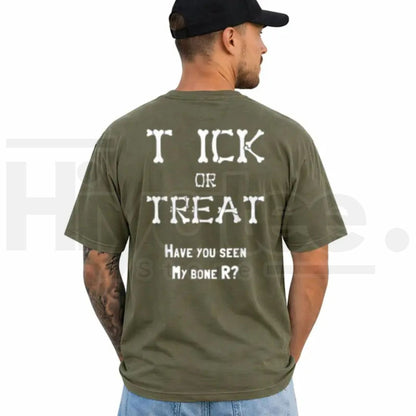 Tick Or Treat Halloween Funny Shirt – Sarcastic Insect Pun Graphic Tee
