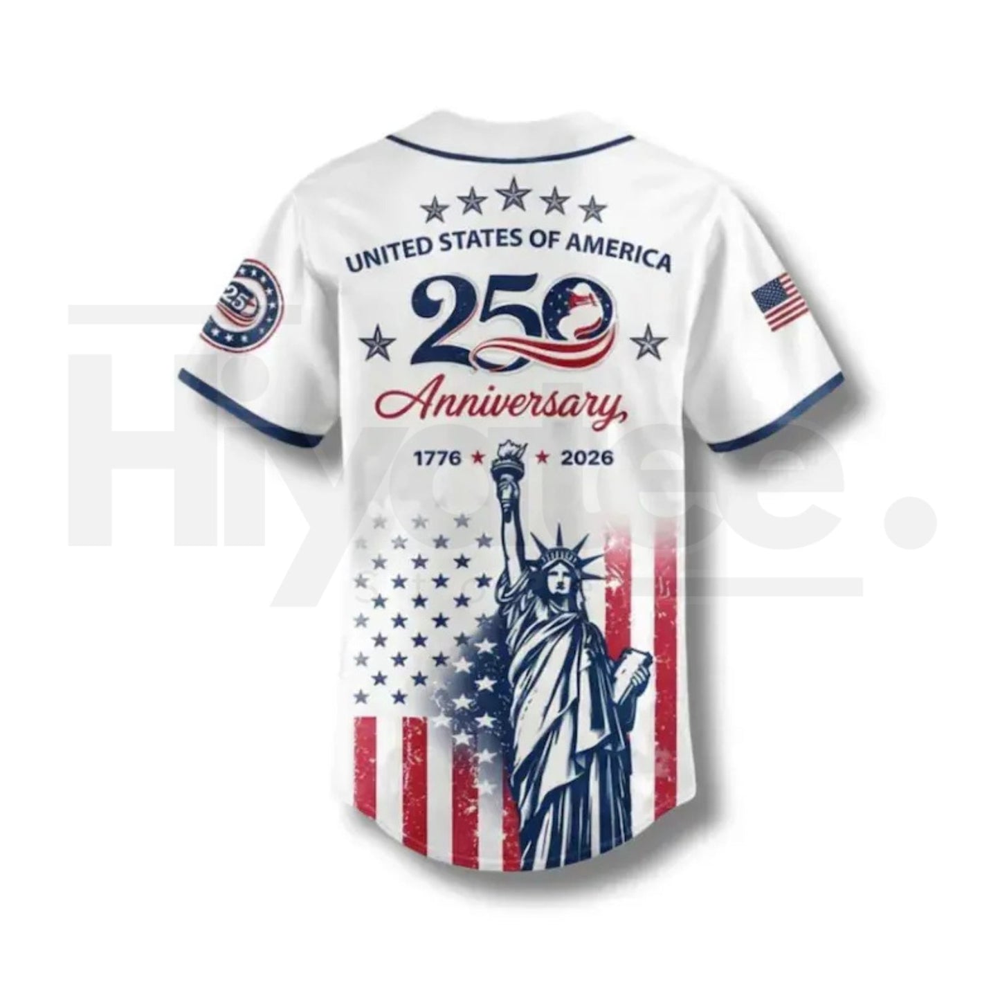 USA 250th Anniversary Baseball Jersey – Semiquincentennial Statue of Liberty Patriotic Shirt