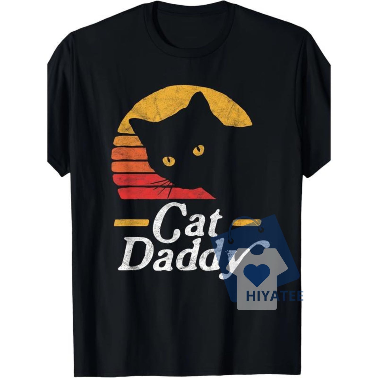 Cat Daddy Vintage T-Shirt – 80s Style Distressed Graphic Tee for Summer