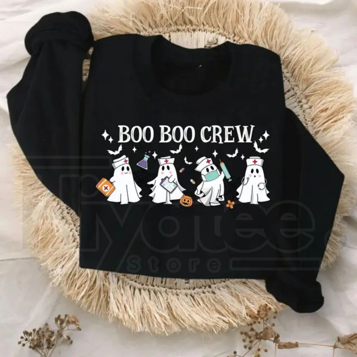Boo Boo Crew Sweatshirt – Cute Healthcare Ghosts Halloween Crewneck