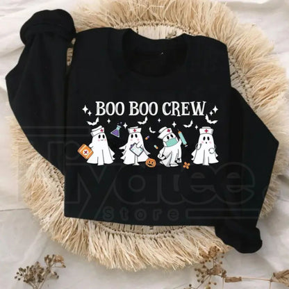 Boo Boo Crew Sweatshirt – Cute Healthcare Ghosts Halloween Crewneck