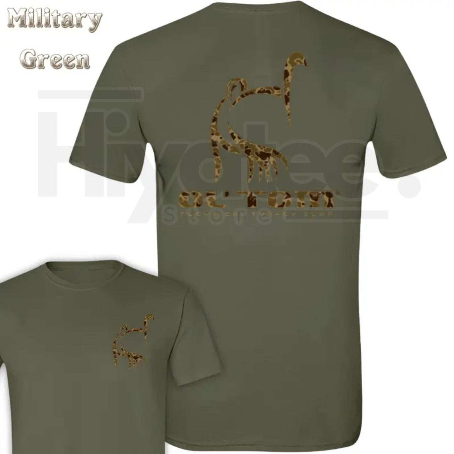 "Camo Turkey" – Front & Back Hunting Lifestyle Graphic Top