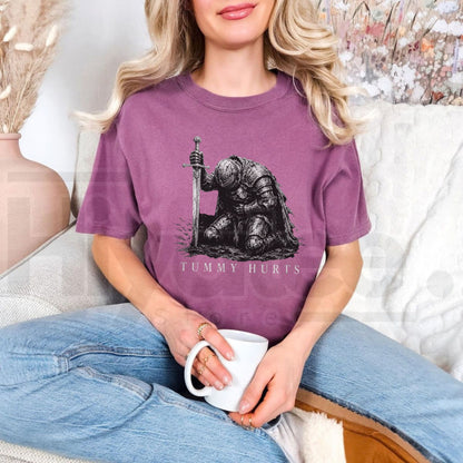Comfort Colors Tummy Hurts Knight Dark Fantasy Tee