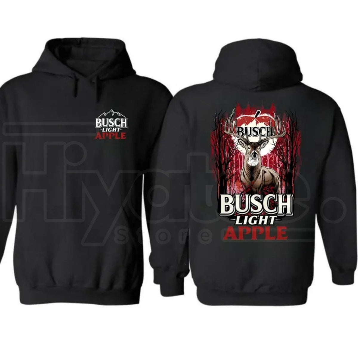 Busch Light Apple Hunting Hoodie – Camo Outdoors Graphic Pullover