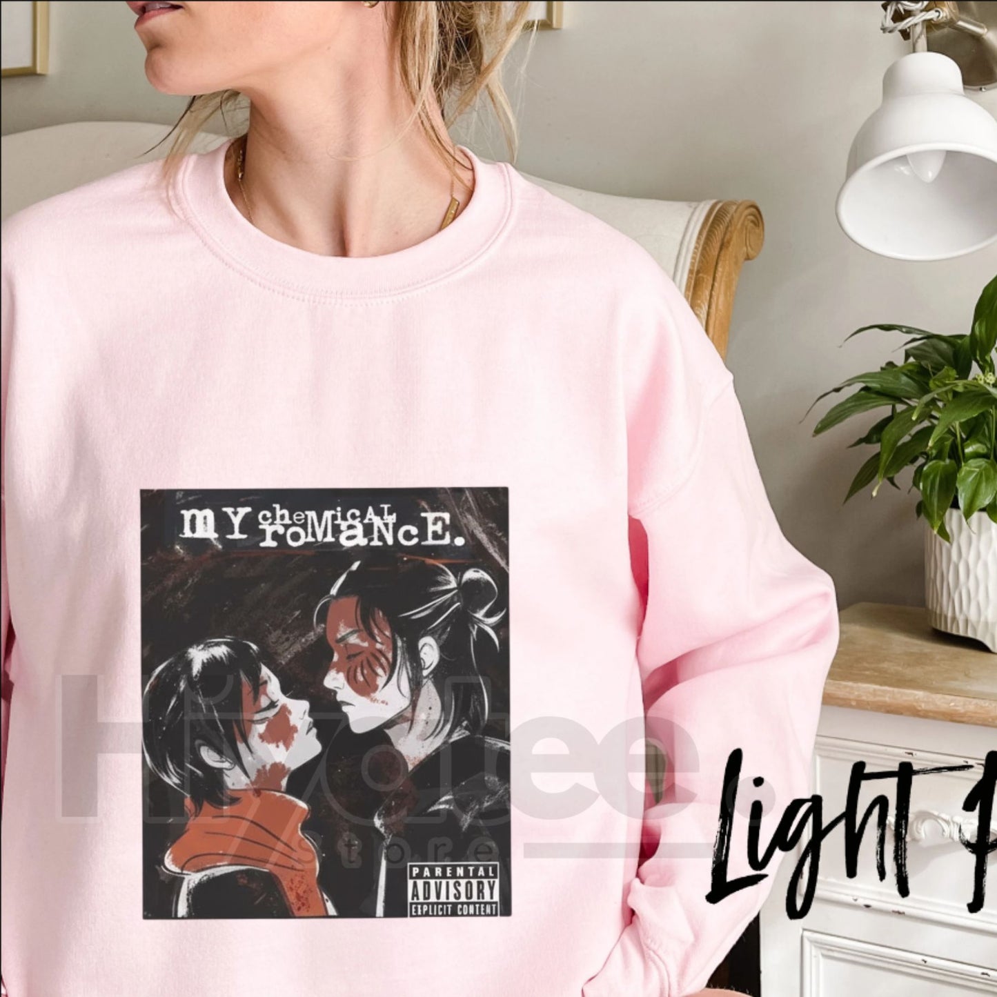 AOT Rock Band Sweatshirt: MCR Style Anime Fan Album Cover Pullover