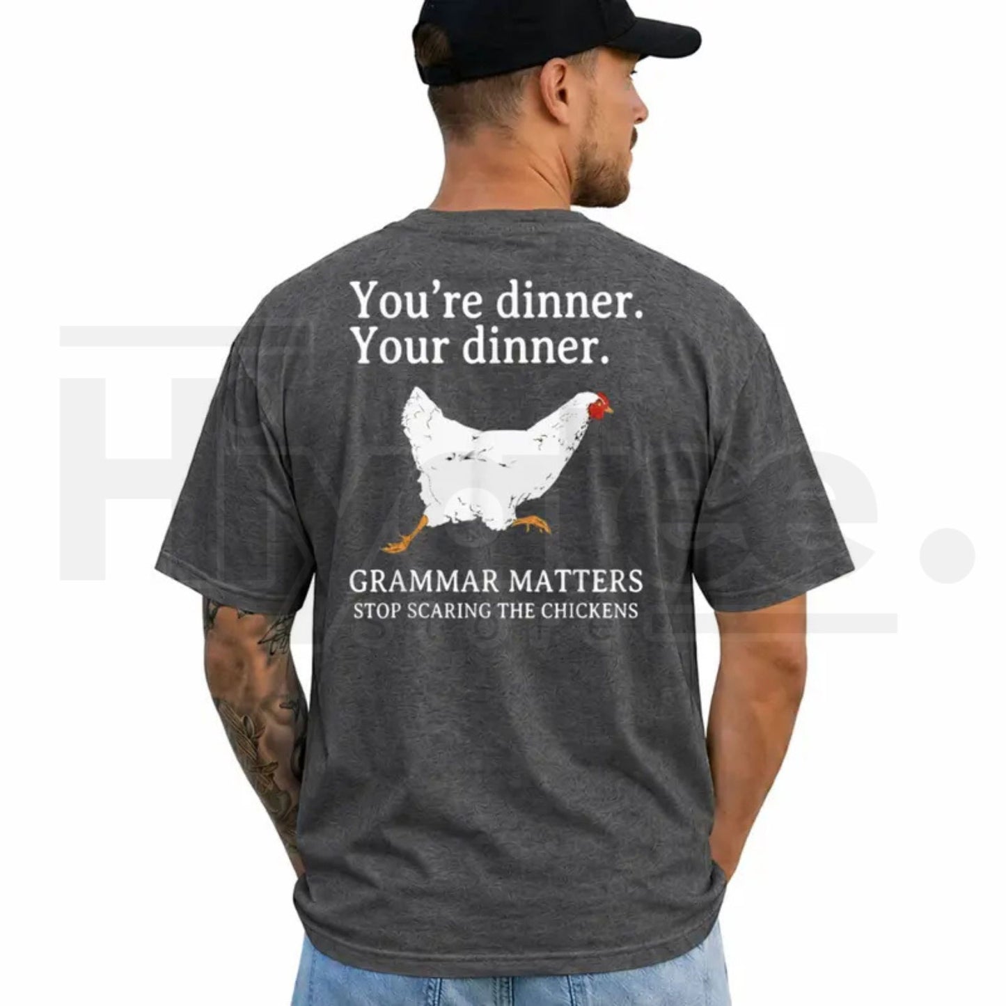 You're Dinner vs Your Dinner Funny Grammar T-Shirt – Men's Graphic Tee