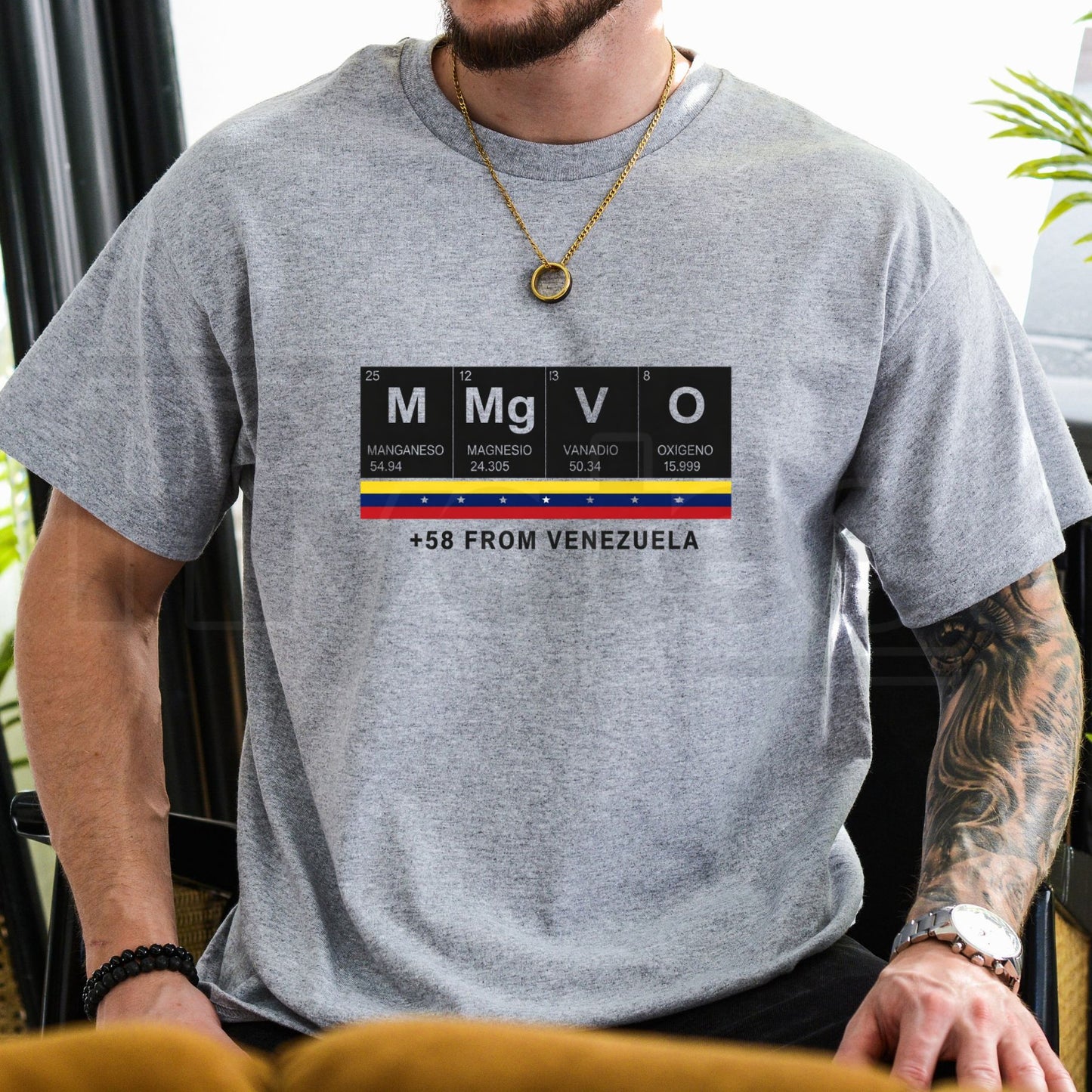 "Venezuela Periodic Table" +58 Pride – Venezuelan Latin Heritage National Graphic