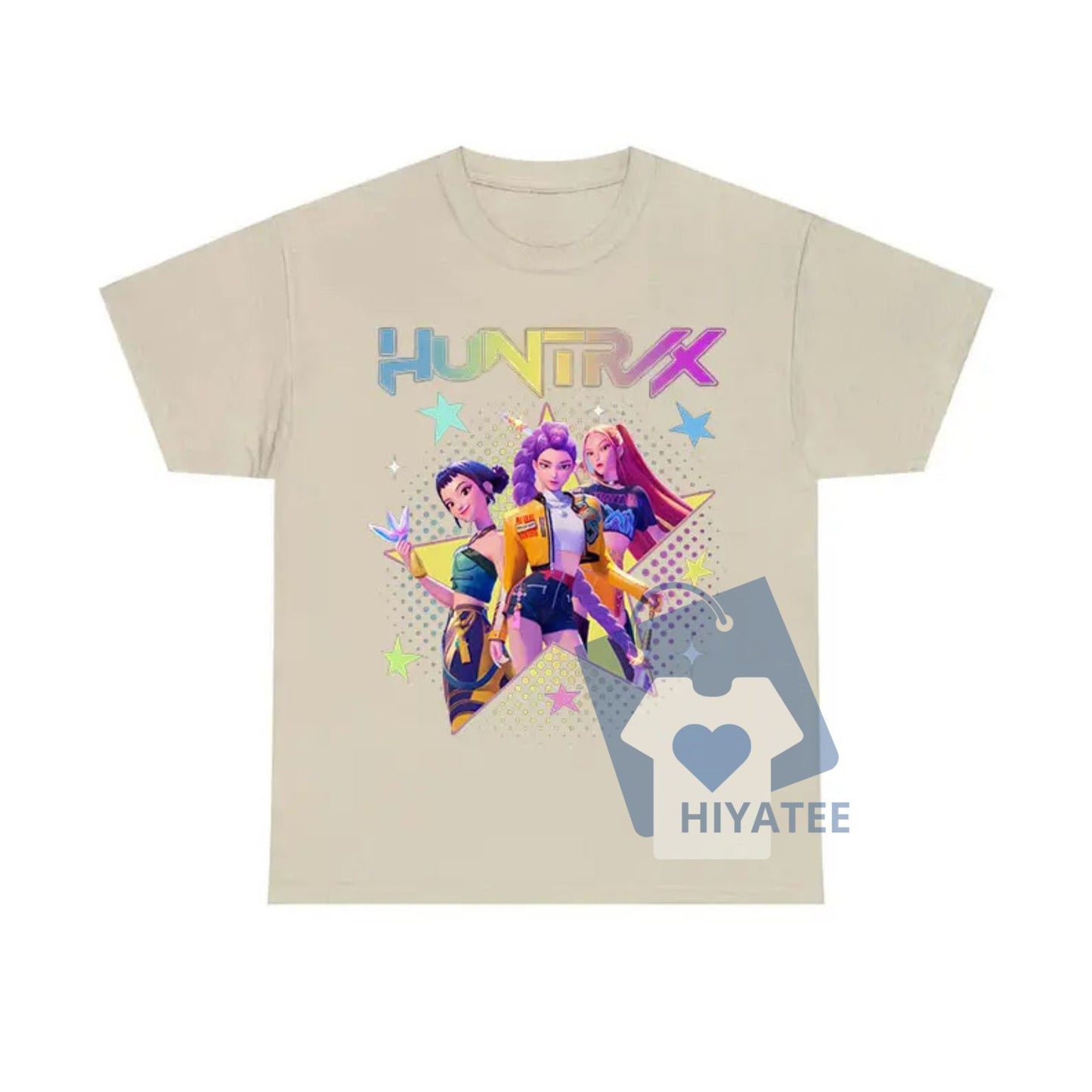 Huntrix Star Shirt – Kpop Huntrix Tee Featuring Mira, Rumi, Zoey & Derpy Tiger