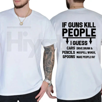 If Guns K People Sarcastic T-Shirt – Funny Conservative Republican Trump Supporters Tee