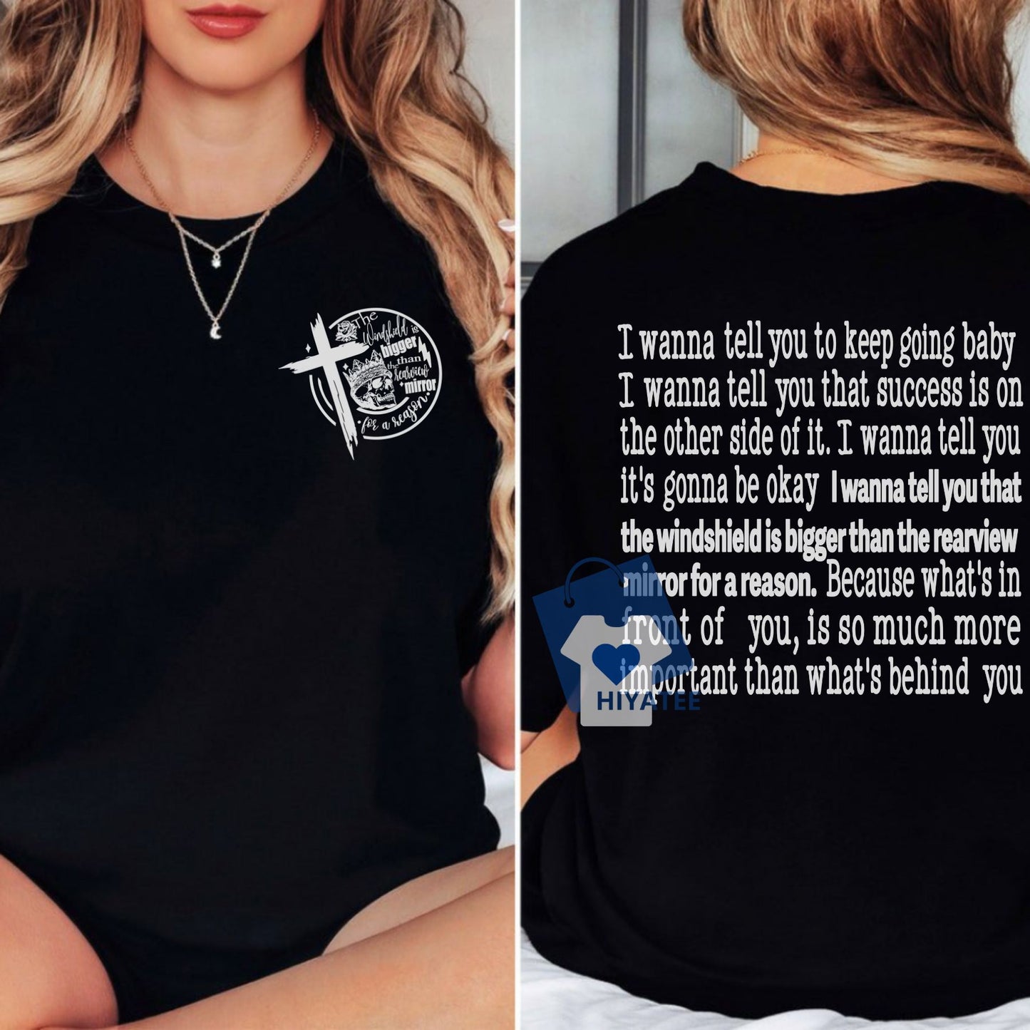Jelly Roll Tee – “The Windshield Is Bigger Than The Rearview Mirror” Motivational Graphic Shirt