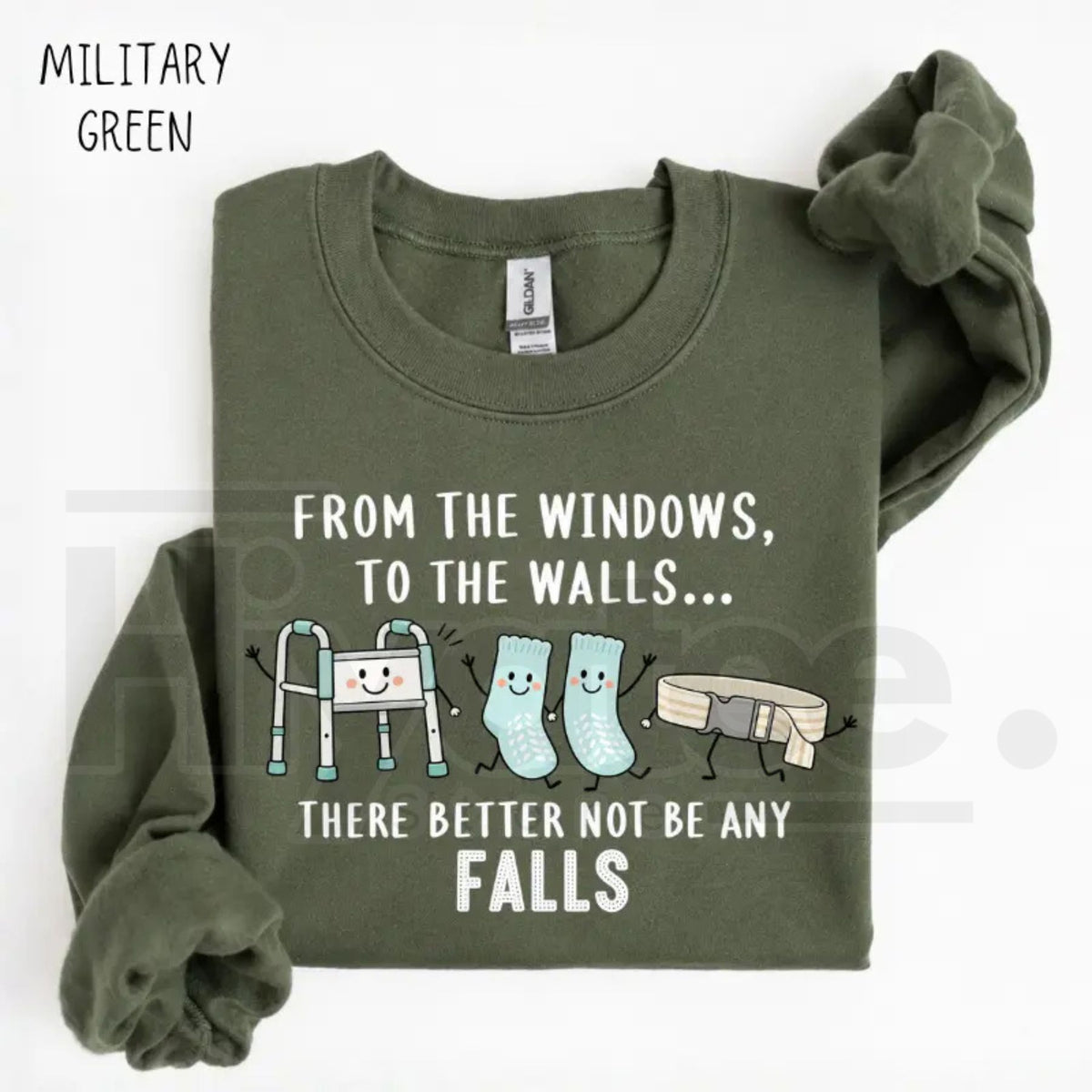 From the Windows to the Walls Nurse Sweatshirt – Funny Healthcare Hip Hop Pun Crewneck