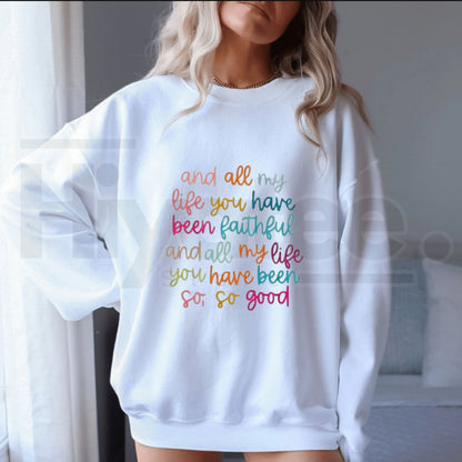 Faithful Christian Sweatshirt – Colorful Inspirational Faith Crewneck