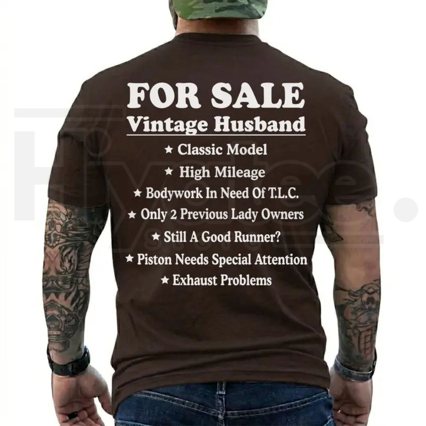 Vintage Husband For Sale T-Shirt – Funny Sarcastic Marriage Humor Tee, Retro Graphic Menswear Gift