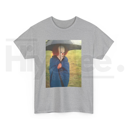 Tim Curry On IT Set Smoking Cigarette T-Shirt – Vintage Horror Movie Graphic Tee