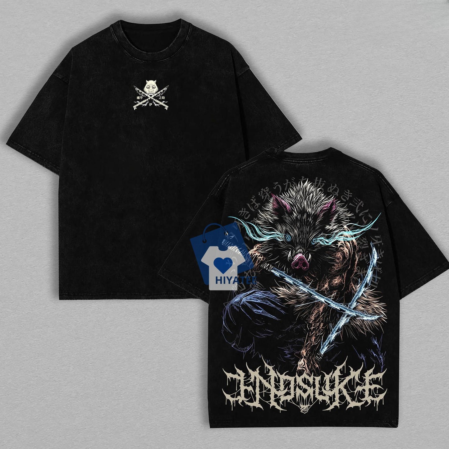 Demon Slayer T-Shirt – Inosuke & Tanjiro Vintage Anime Tee